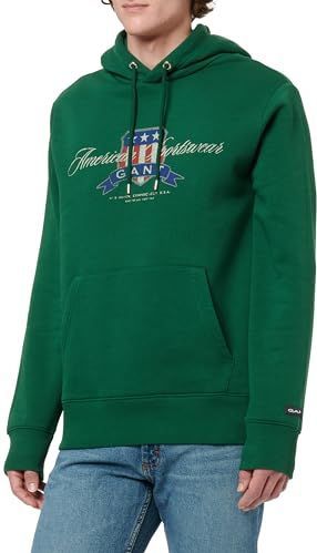 GANT - Sweatshirt - Blauw - Capuchon met Trekkoord - Lange Mouw