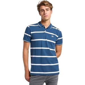 Lee - Orion Stripe - Korte Mouw Poloshirt - Blauw