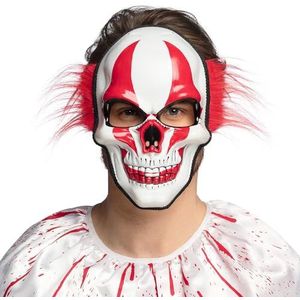 Boland 72369 - Horror clownsmasker met haar, verkleedmasker voor kostuums, Halloween, carnaval en themafeesten
