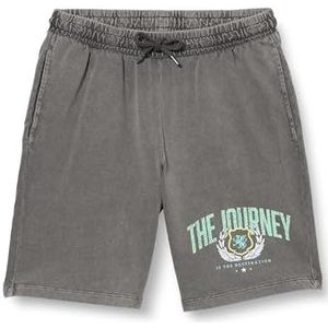 JACK&JONES JUNIOR Jorcharge Wash Relaxed Sw Ln Jnr Shorts voor jongens, Smoked Pearl, 128