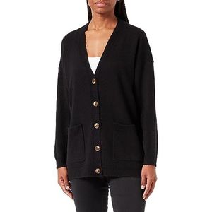 ONLY Pcjuliana Ls Loose Knit Cardigan Noos Cp, zwart, M