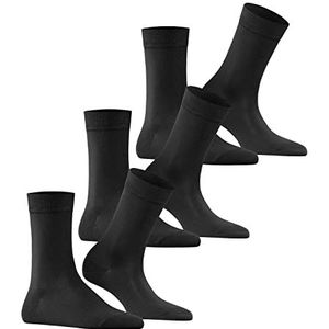 FALKE Dames Sokken Cotton Touch 3-Pack W SO Katoen eenkleurig 3 paar, Zwart (Black 3000) nieuw - milieuvriendelijk, 39-42