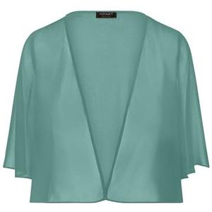 APART Chiffon bolero van semitransparant chiffon, jade, 38