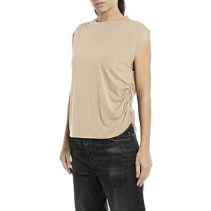 Replay Mouwloos T-shirt voor dames, 803 Light Taupe, XS