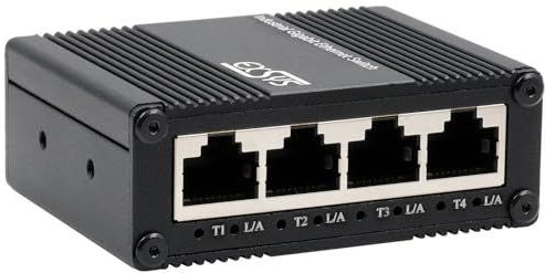 EXSYS EX-62021 5-poorts industriële gigabit micro-schakelaar, onbeheerd, USB-C voeding