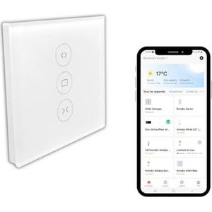 Konyks Vollo Max 3 - Slimme Rolluikschakelaar - Eenvoudige Installatie - Spraakbesturing