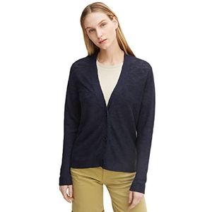 TOM TAILOR Dames Linnen gebreide jas 1030917, 10668 - Sky Captain Blue, XS