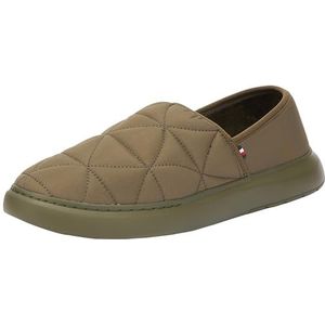 Tommy Hilfiger Heren Hilfiger Warm Hybrid Homeslipper Slipper Slipper, legergroen, 44 EU
