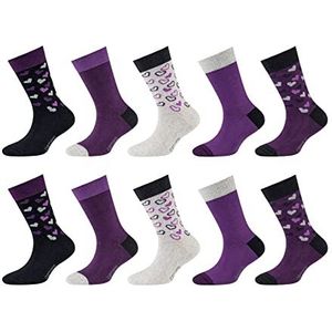 Camano 1106109000 - kinderen ca-soft gerecycled katoen sokken 10p, maat 31/34, kleur mulberry purple, Mulberry Purple