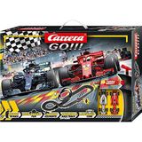 Carrera 20062482 GAAN!!! Speed Grip racebaanset, 5,3 m racebaan met Vettel's Ferrari SF71H; Hamilton's Mercedes-AMG F1 W09 EQ Power+, met 2 handbedieningen en baanonderdelen