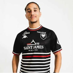 Kappa - Combat Away SM Caen - Voetbal-T-shirt - Zwart/Wit