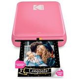 KODAK Step Instant Photo Printer met Bluetooth/NFC, 5,1 x 7,6 cm ZINK-fotopapier en KODAK-app voor iOS en Android (Roze)