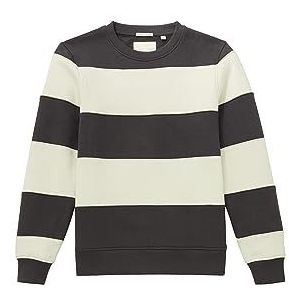 TOM TAILOR Sweatshirt voor jongens met blokstrepen, 29476-coal grey, 128 cm