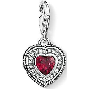 Thomas Sabo Dameshanger hart met rode steen 925 sterling zilver 1478-640-10