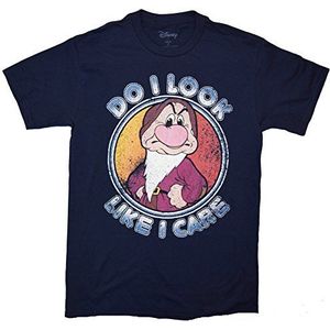 Disney Young Men's Cares Not T-Shirt, Navy, Extra Large