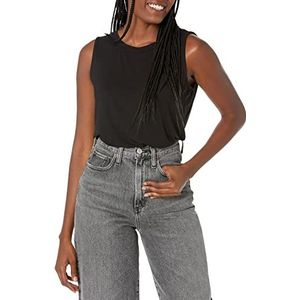 Amazon Essentials Dames Relaxed-Fit Mouwloos Muscle Vest, Zwart, S