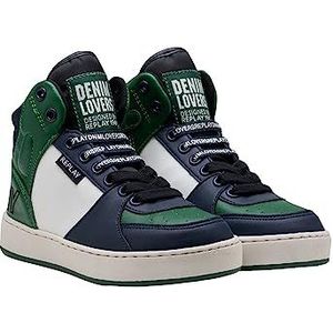 Replay Cobra 6 Boy Sneakers voor jongens, 3281 Navy Green Off White, 29 EU