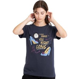 Cinderella Glazen pantoffels, I Could Dance All Night Long dames T-shirt, diep marineblauw, XX-Large, Diepe marine, XXL