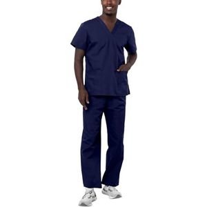 Adar Universeel Uniseks Schrobben - Uniseks Trekkoord schrobben Set - 701 - Marine - XL