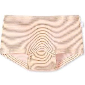 Schiesser Meisjesshorts ondergoed katoen modal mix - maat 92 tot 140, wit/oranje., 98 cm