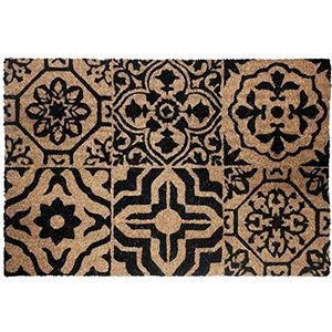 Douceur d'Intérieur Lisabon, decoratief tapijt, rechthoekig, 40 x 60 cm, kokosvezel, bedrukt, Lissabon, kunststof, meerkleurig, 60 x 40 cm