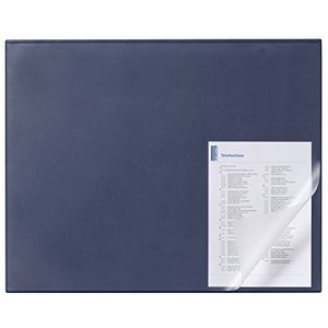 Durable 729301 Schrijfonderlegger (met randbescherming, 650 x 500 mm) donkerblauw
