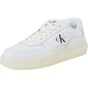 Calvin Klein Jeans Vrouwen Chunky Cupsole Low LTH ML META YW0YW01410 Sneakers, wit (helder wit/crèmewit), 6 UK, Wit Helder Wit Romig Wit, 39 EU