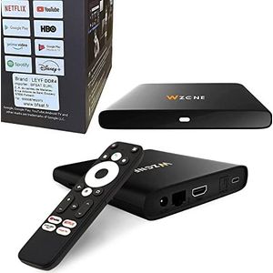 Leyf 4K Android TV Box Original gelicentieerd door Google LLC en Netflix, Disney, Prime Video WiFi, Type-C, HDMI 2.1, USB 3.0, Ethernet, MicroSD/Smart Tv, Chromecast, YouTube