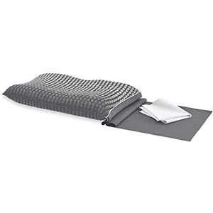 Fabe GYM Memory Breeze® Reiskussen, gebreide stof met ritssluiting, geheugenkussen om te slapen, reiskussen, ademend, vormgeheugen, 55 x 35 cm