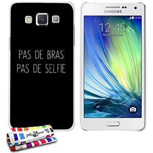 Ultraplatte zachte beschermhoes Samsung Galaxy A5 [geen wapen] [wit] van MUZZANO + stift en microvezeldoek MUZZANO® GRATIS - De ultieme elegante en duurzame beschermhoes voor uw Samsung Galaxy A5