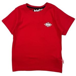 Lee Cooper, T-shirt, jongens, meisjes, (4 tot 14 jaar), poloshirt, tanktop, overhemd, bedrukt, kleding, uniseks, kinderen, sport, ademend, model GLC80701 TS S7-6A, rood, Rood, 6 Jaar