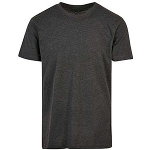 Build Your Brand Heren Basic Ronde Hals T-Shirt, Charcoal, S