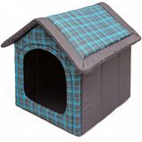 Hobbydog R1 BUDNKR16 Doghouse R1 38X32 cm Blue Grid, XS, Blauw, 600 g