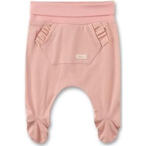 Sanetta Meisjes-Newborn broek met voet interlock 100% biologisch katoen, Zilverroze., 50 cm