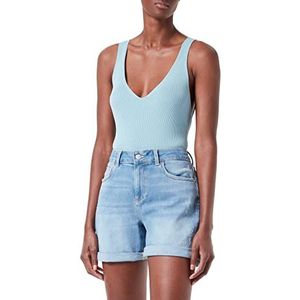 TOM TAILOR Denim Dames Basic gebreide top 1031470, 26298 - Calm Cloud Blue, L
