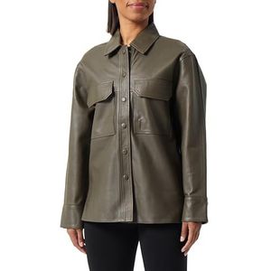 TILDEN Leren dameshemd 37331009, taupe, S, taupe, S