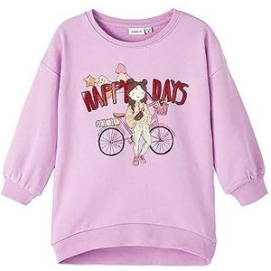 NAME IT Nmfkirsten Sweat Tunic Box Unb sweatshirt voor meisjes, Violet Tulle, 104 cm