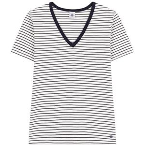 Petit Bateau T-shirt met korte mouwen voor dames, Wit/Blauw, L