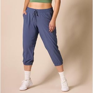 Amazon Essentials vrouwen Studio geweven stretch Crop Jogger broek,Nachtschaduw Blauw,S-M