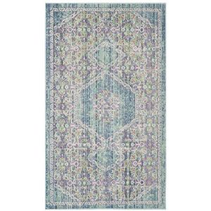 Safavieh Woonkamer tapijt, WDS311, geweven poly-katoen, 120 x 180 cm, blauw / meerkleurig