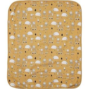 IGI Natur Babybekleidung Biologische kruipdeken, 85 x 100 cm, GOTS-gecertificeerd, Igloo, geel, Eén maat