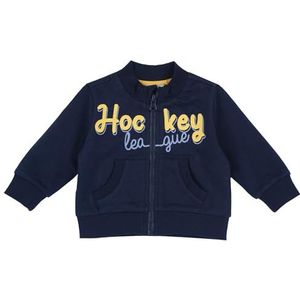 Chicco, Baby-Sweatshirt met praktische ritssluiting, comfortabel en modieus, van zachte stof, machinewasbaar, babykleding 0-24 maanden, ontworpen in Italië, Blauw (2), 9 mesi