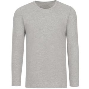 Trigema Heren shirt met lange mouwen, grijs-melange, 3XL