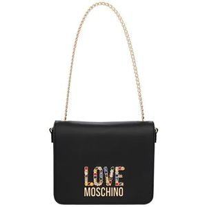 Love Moschino JC4334PP0IKJ0000, schoudertas voor dames, zwart, Zwart