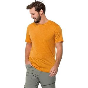 Jack Wolfskin Heren Cammode S/S M Shirt, oranje pop, XXL