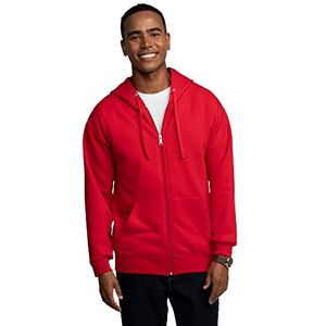 Fruit of the Loom Eversoft fleece hoodies en hoodies voor heren, shirt (1 verpakking), volledige ritssluiting - rood, L, volledige ritssluiting - rood, L, Volledige ritssluiting - rood, L