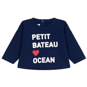 Petit Bateau Sweatshirt voor jongens, Blauw, 24 Maanden