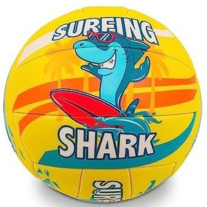 Mondo Toys Volleybal Strand Volleybal Surfen Shark - Maat 5 Indoor Outdoor Strand PVC Sponge Soft Touch Lichtblauw - 23033