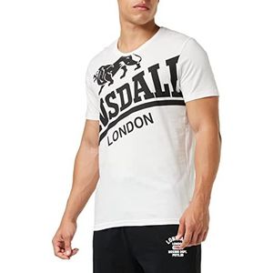 Lonsdale Symondsbury T-shirt voor heren, wit/zwart, L