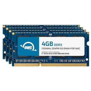 OWC OWC1333DDR3S16S 16 GB DDR3 1333 MHz geheugenmodule - geheugenmodule (16 GB, 4 x 4 GB, DDR3, 1333 MHz, 204-pin SO-DIMM, zwart, blauw, goud)